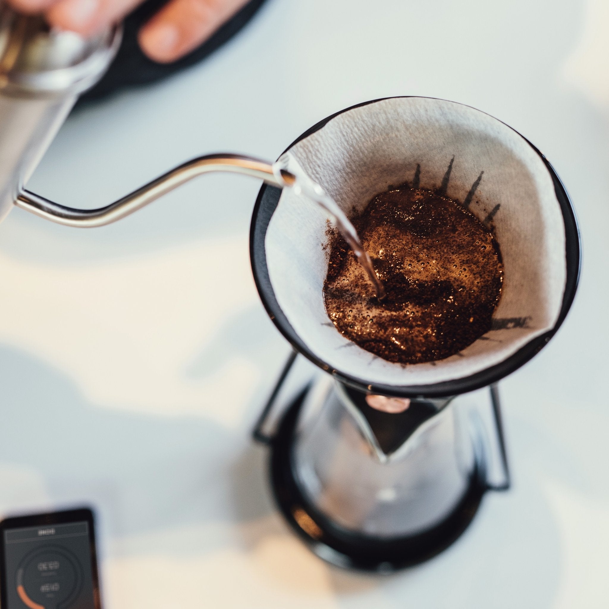 GINA Smart coffee instrument - Bloom and immersion coffee technic