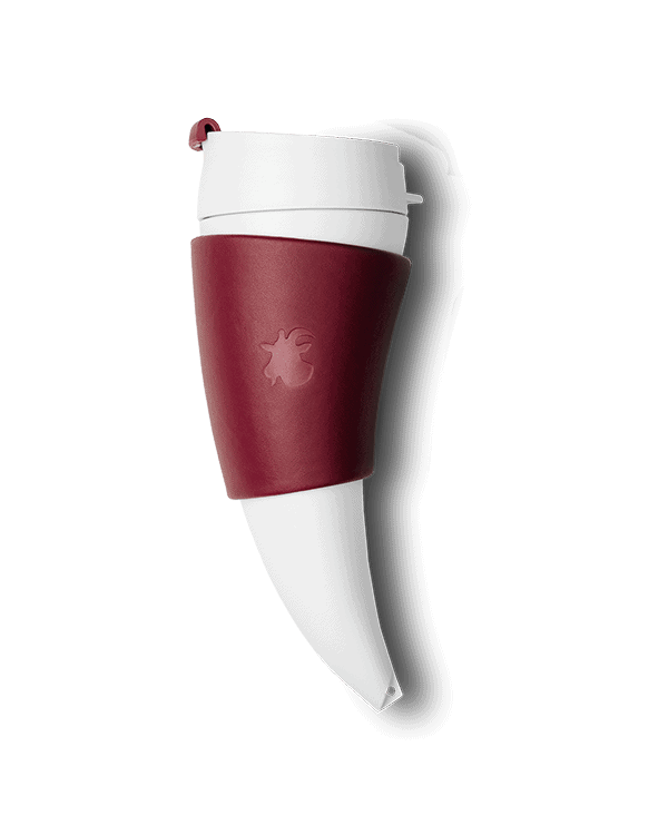 Coffee mug by GOAT STORY Marsala in real leather 12oz