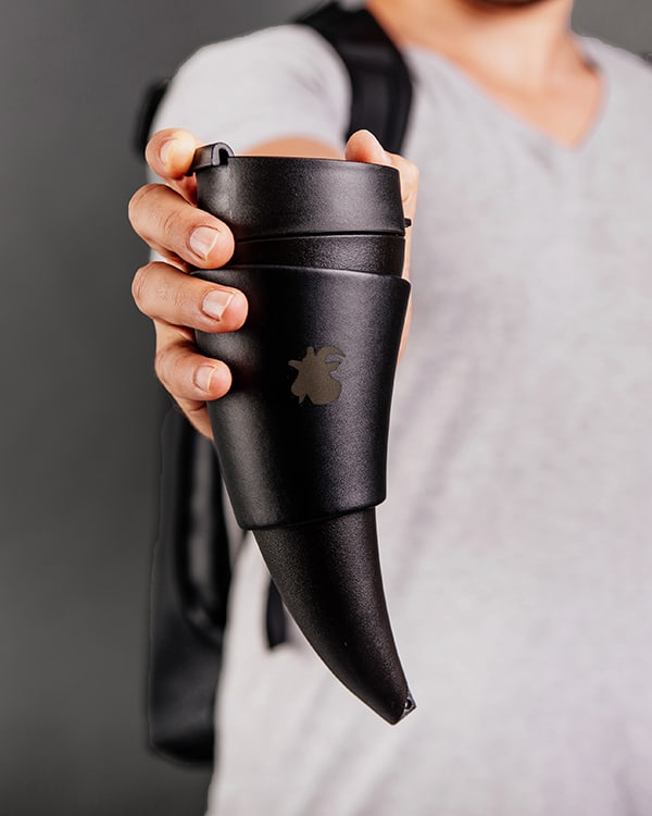 GOAT STORY Black coffee mug - tribute to goats who descovered coffee
