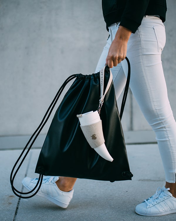 Strapped on the bag - Coffee mug Hemp by GOAT STORY